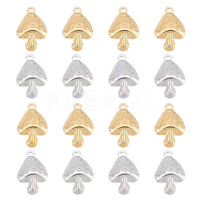 16Pcs 2 Colors 304 Stainless Steel Pendants STAS-HY0001-20-1
