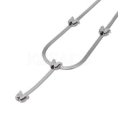 Non-Tarnish 304 Stainless Steel Snake Chain Necklaces NJEW-G081-13P-1