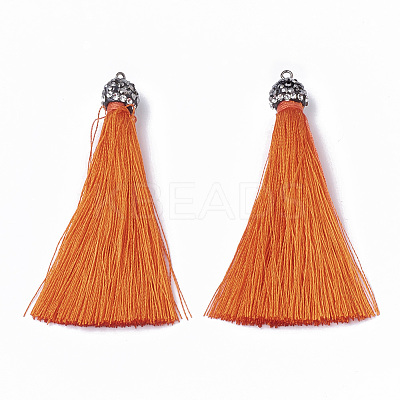 Polyester Tassel Pendant Decoration AJEW-S062-M-1