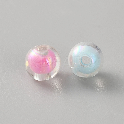 100Pcs Transparent Acrylic Beads TACR-SZC0003-01-1