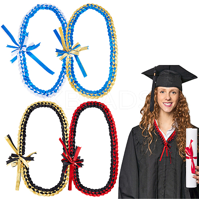 4Pcs 4 Colors Polyester Graduation Honor Rope AJEW-BC0010-12-1