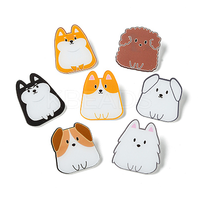 8Pcs 8 Styles Acrylic Brooches FIND-CJ0001-94-1