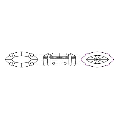 Preciosa® MAXIMA Crystal Sew-On Cups LS-Y-PRC-SE10-90300-S-1