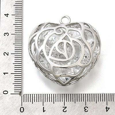 Brass with Cubic Zirconia Pendants KK-E792-30P-03-1