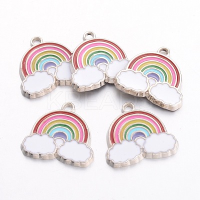Alloy Enamel Pendants X-EA214Y-1