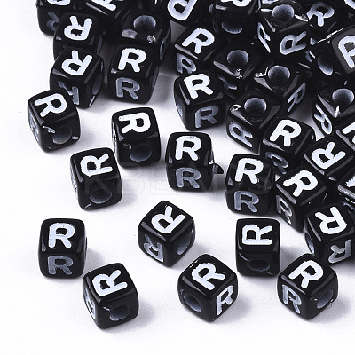 Opaque Acrylic Beads SACR-N002-01R-1