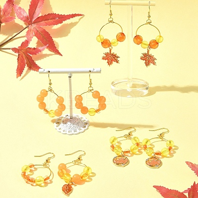 Acrylic Bead DIY Earring Making Kits DIY-FS0006-67C-1