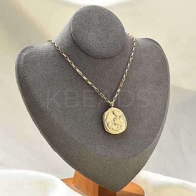 304 Stainless Steel Constellation Pendant Necklaces NJEW-K392-01G-11-1