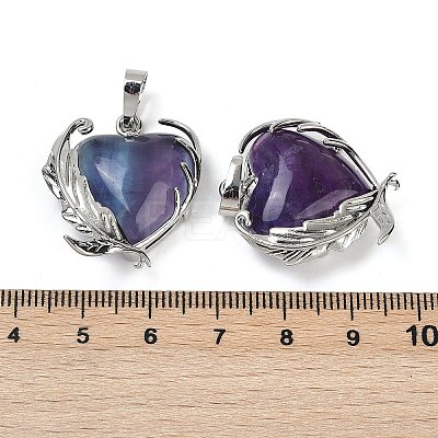 Natural Colorful Fluorite Pendants G-Q025-01P-03-1