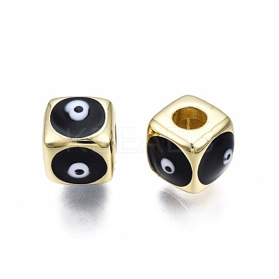 Brass European Beads KK-S362-044A-NF-1
