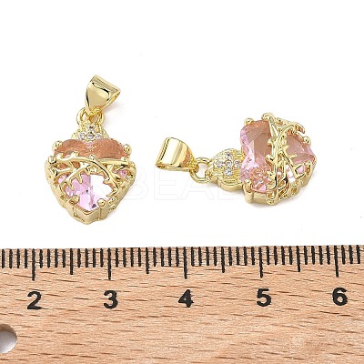 Brass Micro Pave Cubic Zirconia Pendants KK-F930-27C-G-1
