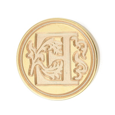 DIY Letter Scrapbook Brass Wax Seal Stamps and Wood Handle Sets AJEW-PH0010-E-1