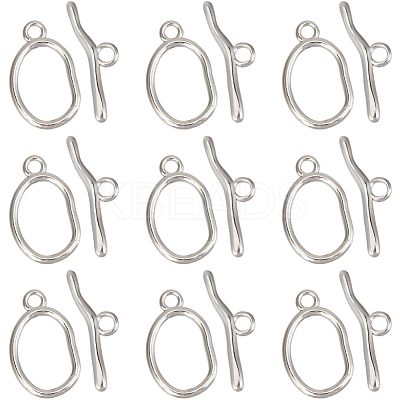 10Sets 304 Stainless Steel Toggle Clasps STAS-SC0008-84-1