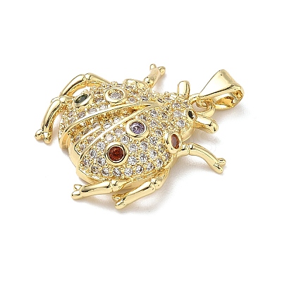 Brass Micro Pave Cubic Zirconia Pendants KK-D426-19B-G-1
