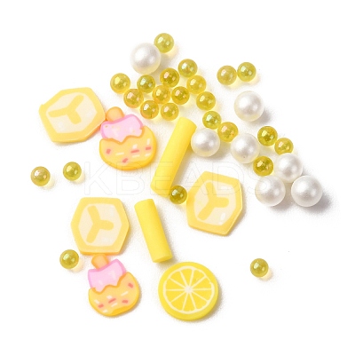 Handmade Polymer Clay Cabochons and Plastic Beads for DIY Jewelry Making Findings CLAY-B007-04A-1