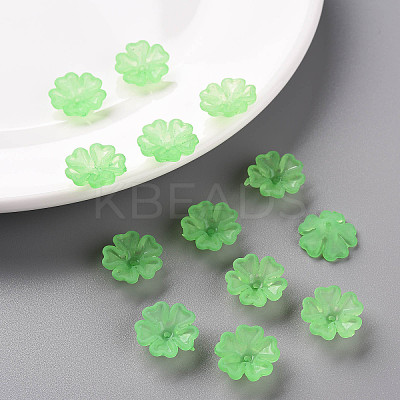 Transparent Frosted Acrylic Bead Caps X-MACR-S371-04A-733-1