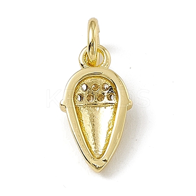 Brass Micro Pave Clear Cubic Zirconia Ice Cream Charms ZIRC-F132-69G-1
