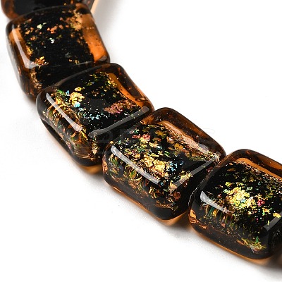 Handmade Dichroic Foil Glass Beads Strands DICH-U001-07F-1
