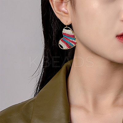 DIY Beads Geometry Drop Earring Making DIY-SZ0007-02-1