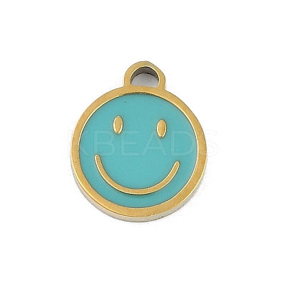 304 Stainless Steel Enamel Charms STAS-I325-063G-02-1