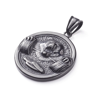 304 Stainless Steel Pendants STAS-K191-30B-1