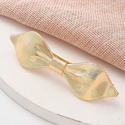 Texture Alloy Hair Barrettes AJEW-M043-01G-02-1