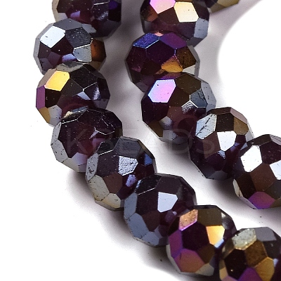 Baking Electroplate Glass Beads Strands DGLA-A039-J6MM-B22-1