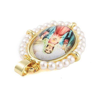 Rack Plating Brass Enamel Pendants KK-C056-07G-04-1