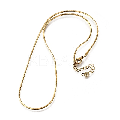 1.5MM 304 Stainless Steel Snake Chain Necklaces for Women Men STAS-V011-04C-G-1