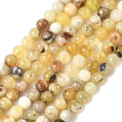 Natural Yellow Opal Beads Strands G-I213-18-4mm-1