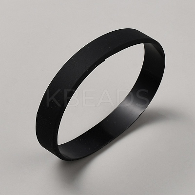 Word Silicone Cord Bracelet Wristband BJEW-WH20004-02L-1