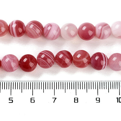 Natural Striped Agate/Banded Agate Beads Strands G-Z060-A01-B15-1