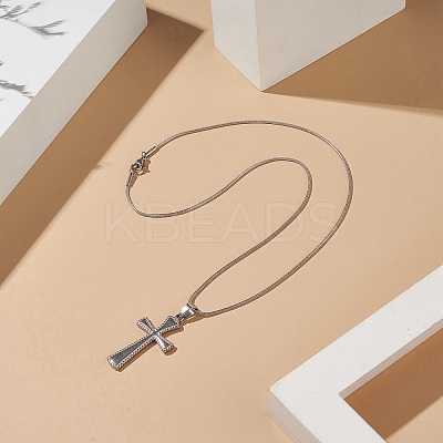 Non-Tarnish 304 Stainless Steel Snake Chain Necklaces NJEW-JN04190-1