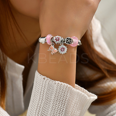 Non-Tarnish 201 Stainless Steel European Bracelet LS-OQ8559-3-1
