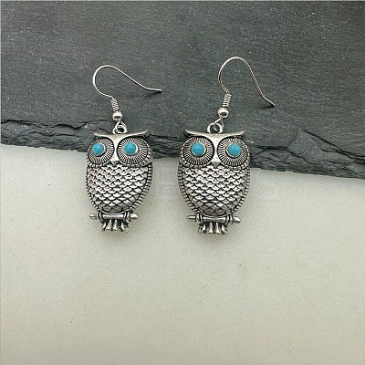 Bohemian Vintage Owl Ear Dangle Earrings ZR0416-1