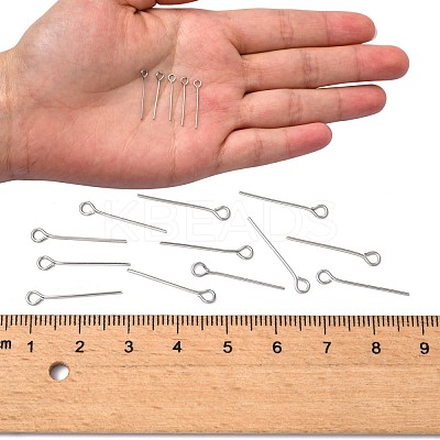 Tarnish Resistant 304 Stainless Steel Eye Pin STAS-E013-0.6x20mm-1