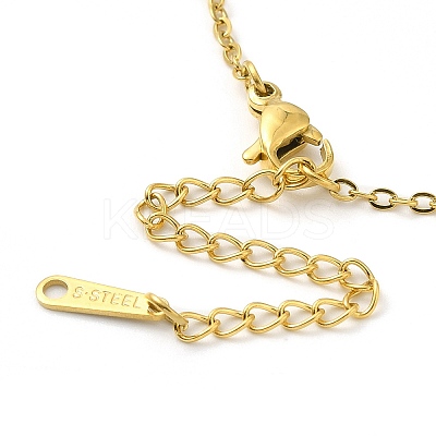 304 Stainless Steel Pendant Necklaces NJEW-D063-03G-1