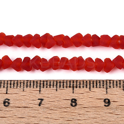 Frosted Transparent Glass Beads X1-GLAA-N016-4mm-08-1