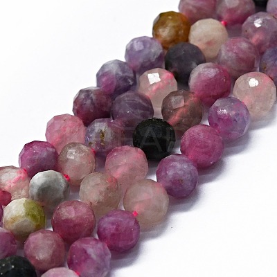 Natural Plum Blossom Tourmaline Beads Strands G-G927-22A-1