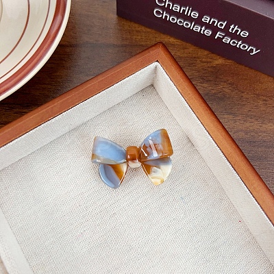 Bowknot Cellulose Acetate(Resin) and Women Alligator Hair Clips PW-WGF6A48-05-1