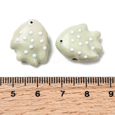 Handmade Porcelain Beads PORC-K010-06E-1