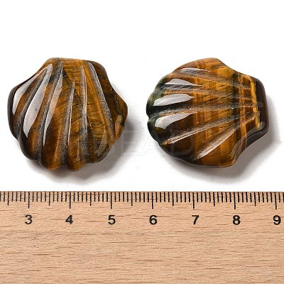 Natural Tiger Eye Carved Healing Shell Figurines G-K353-03D-1