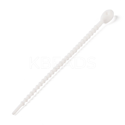 Oval Shape Silicone Cable Zip Ties X-AJEW-C034-03-1