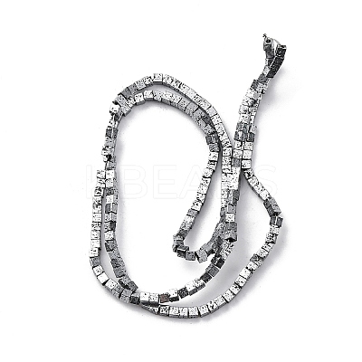 Electroplated Natural Lava Rock Beads Strands G-A256-B01-01C-1