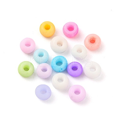 5250Pcs 15 Colors 8/0 Opaque Frosted Glass Seed Beads SEED-YW0001-74-A-1