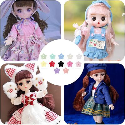 240Pcs 12 Colors 2-Hole Frosted Mini Resin Buttons Sets BUTT-NB0001-62-1