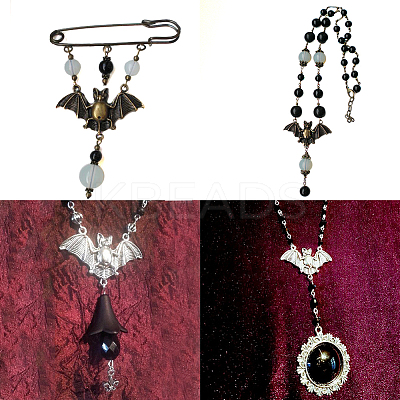 Halloween Jewelry Tibetan Style Pendants TIBEP-SC0001-20-1