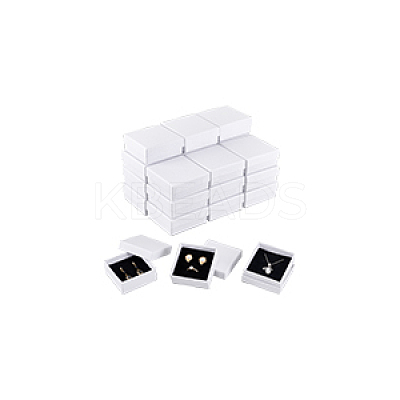 Square Kraft Paper Necklace Earring Storage Gift Boxes CON-WH0095-88B-1
