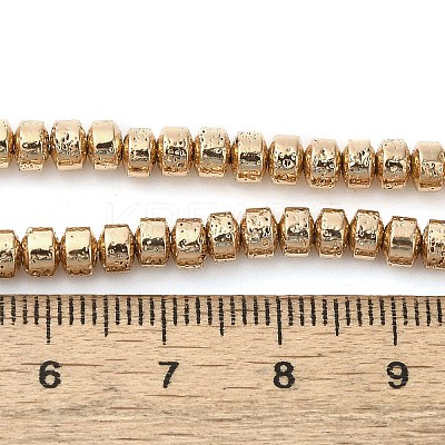Electroplated Natural Lava Rock Beads Strands G-L606-C02-01C-1
