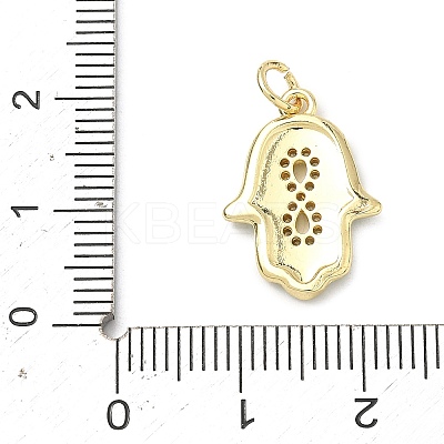 Brass Micro Pave Cubic Zirconia Pendants KK-H255-09G-02-1